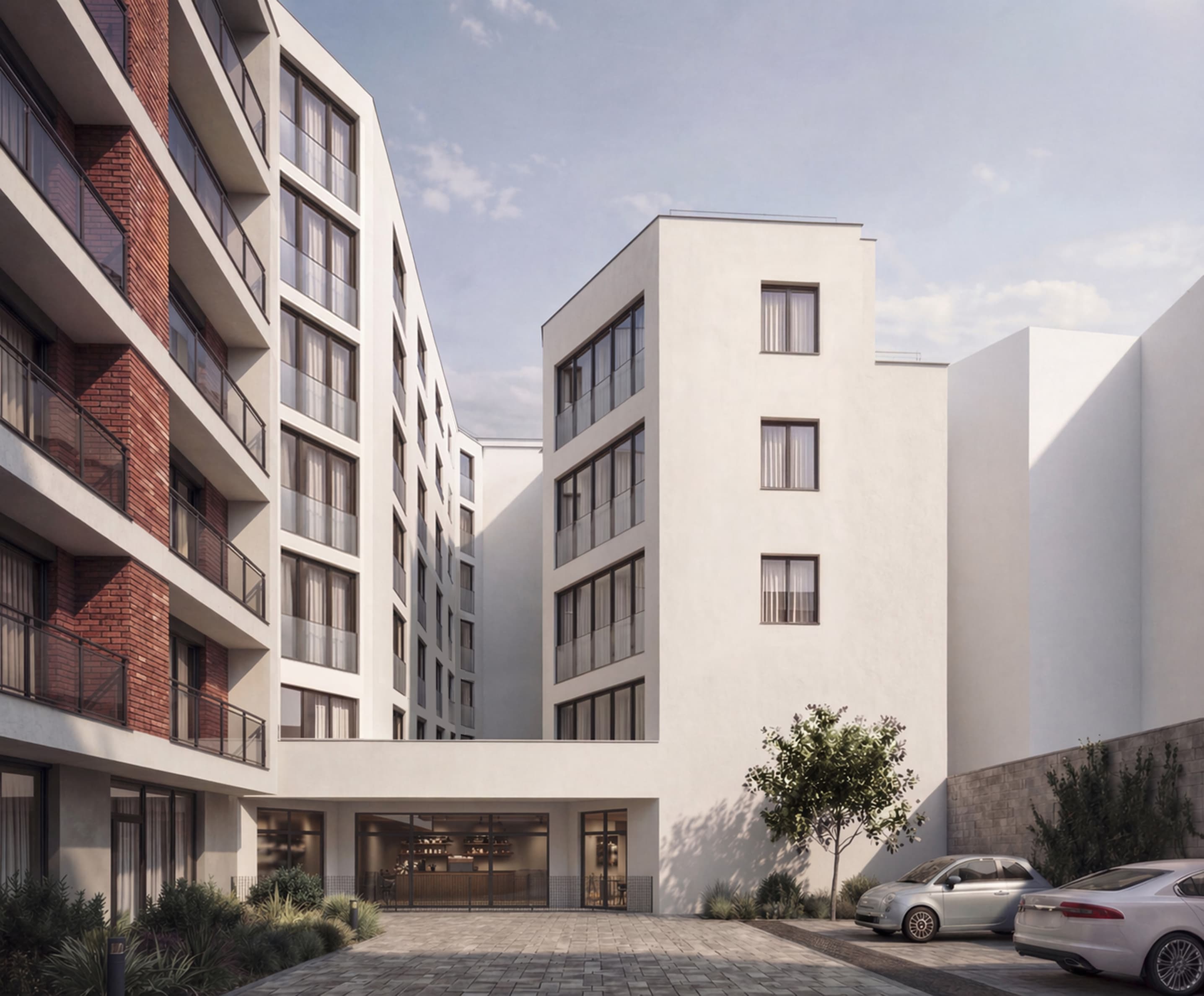Nové byty Smíchov - dvůr boutique rezidence N°21 BELIDLE